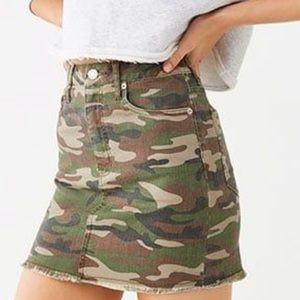 Forever 21 Camo Denim Skirt